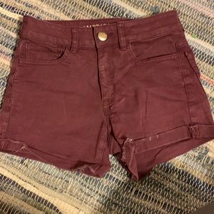 American eagle maroon shorts